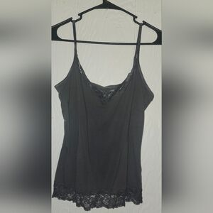 Arizona Jean Company Dark Gray Laced Edge Cami